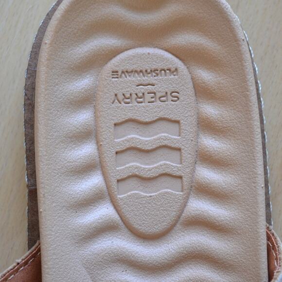 Sperry Leather Sandals Thongs Brown Tan Women's Size 6 - Picture 2 of 5